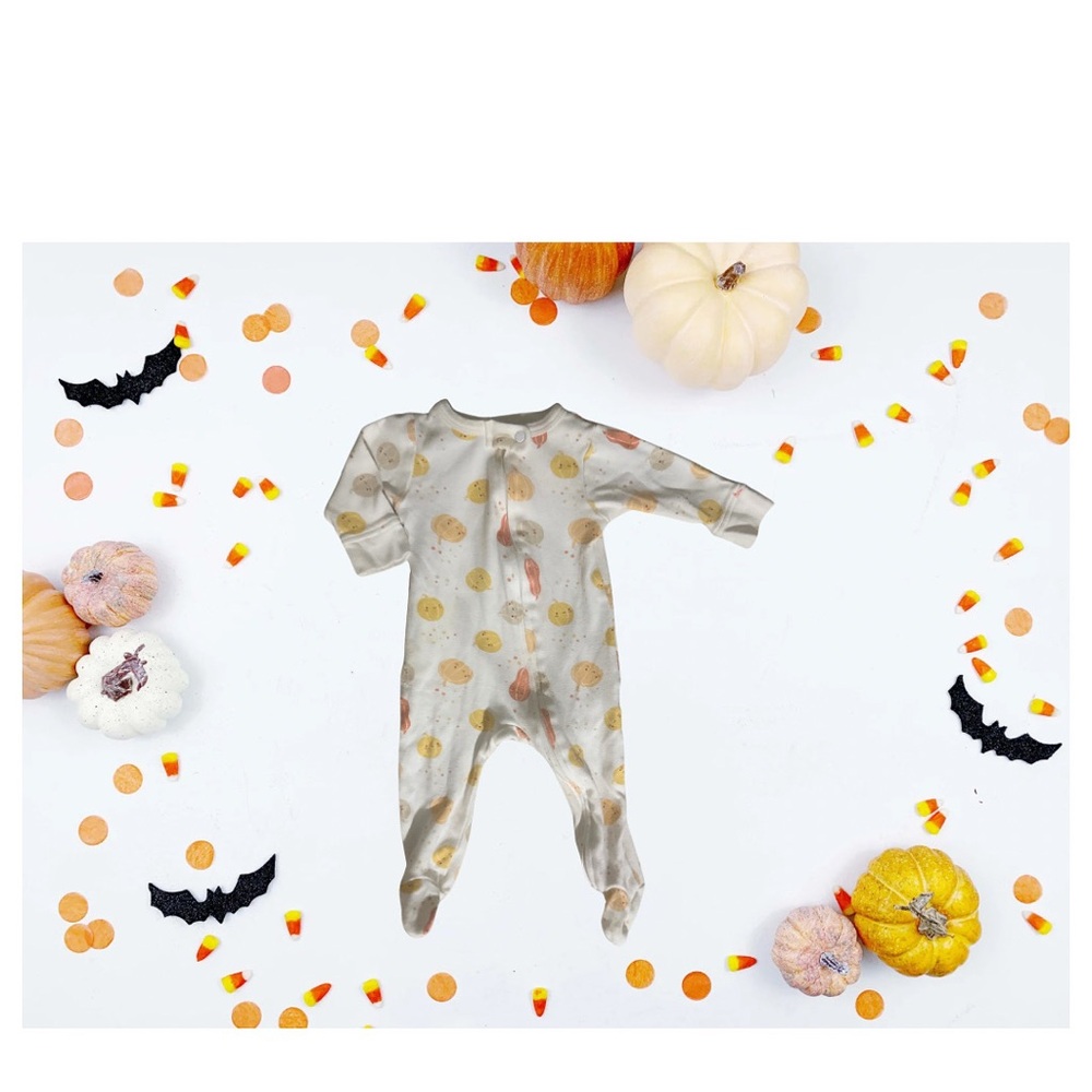 Pumpkin Print Kids One Piece